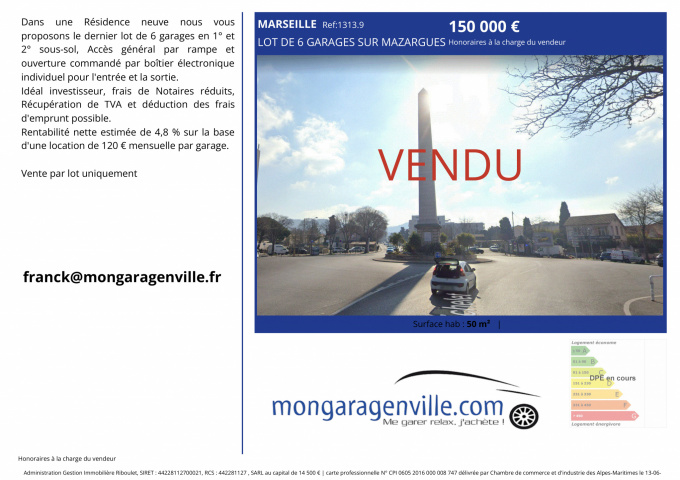 Offres de vente Parking Marseille (13009)
