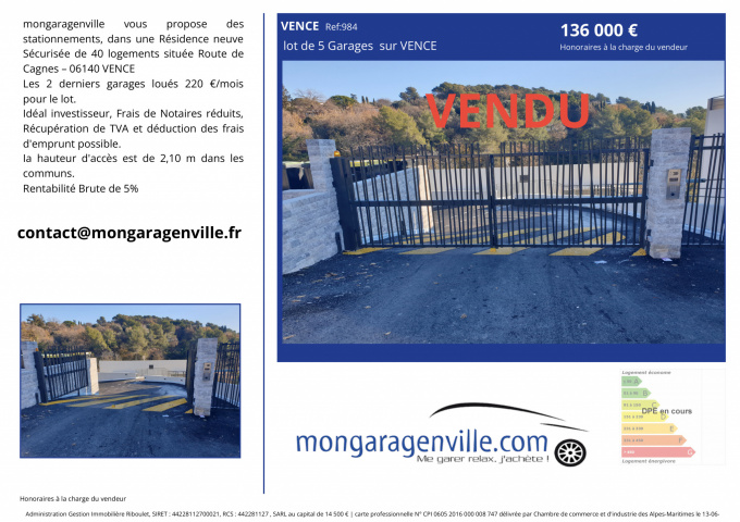 Offres de vente Garage Vence (06140)